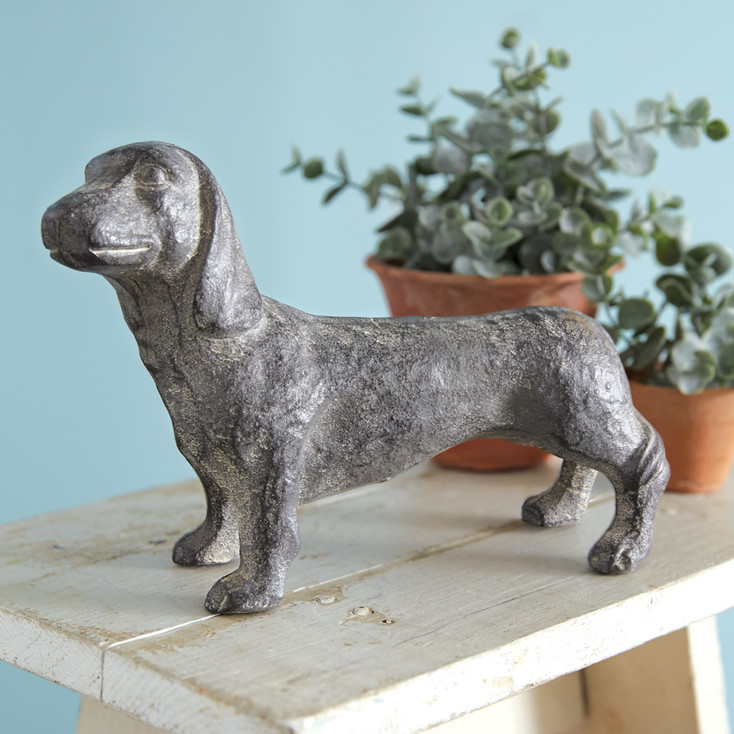 Dachshund Dog Cast Iron Statue