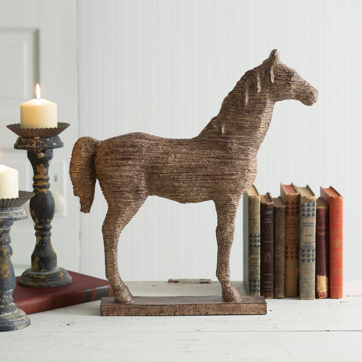 Standing Horse Resin Sculpture