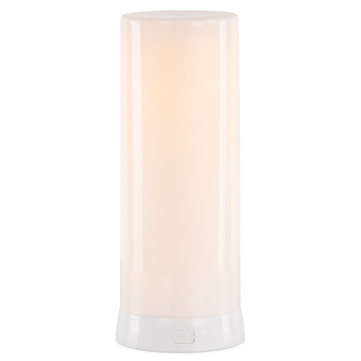 7.5" White FIA Flame Plastic Candle with 6 Hr Timer and Remote