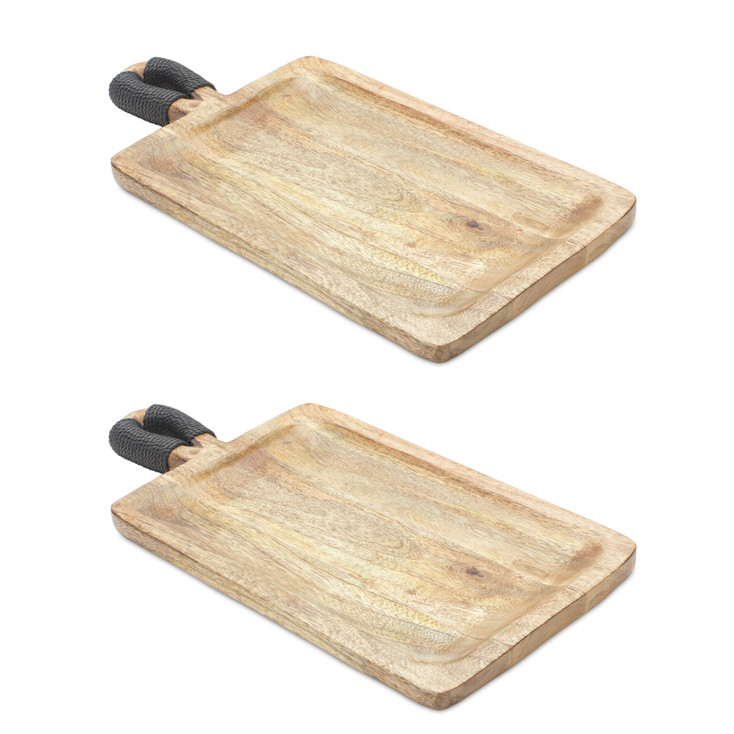 Mango Wood Trays, Set of 2