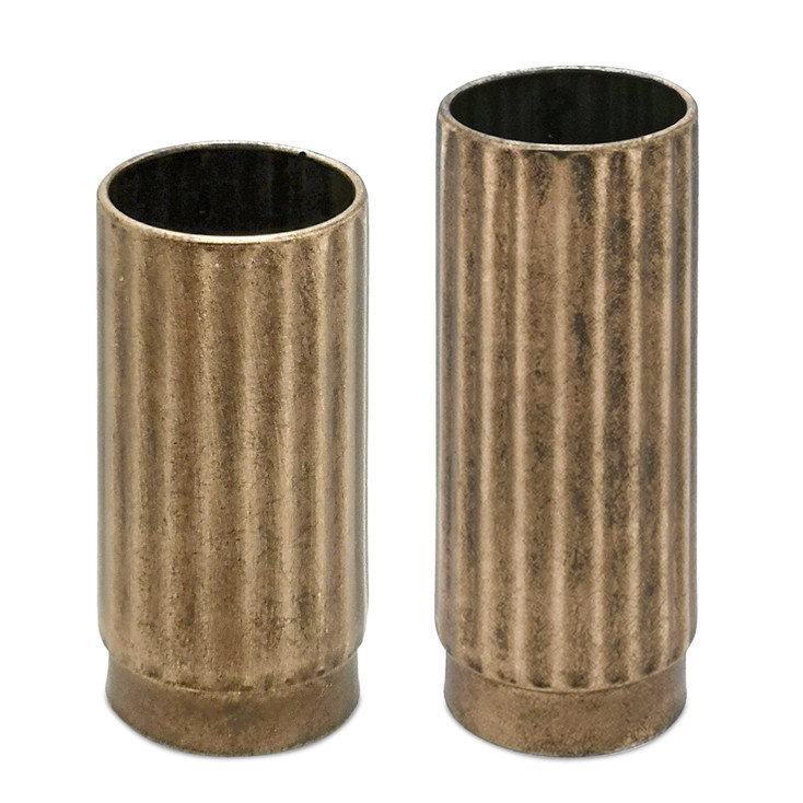 Copper Iron Vases, Set of 2