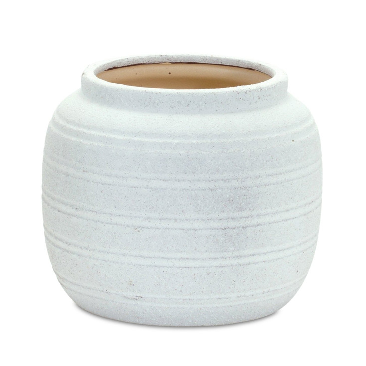 6.75 White Terra Cotta Vase