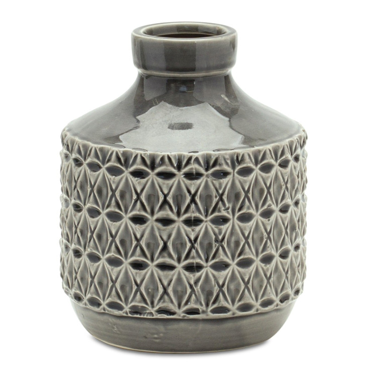 7.5" Grey Terra Cotta Vase