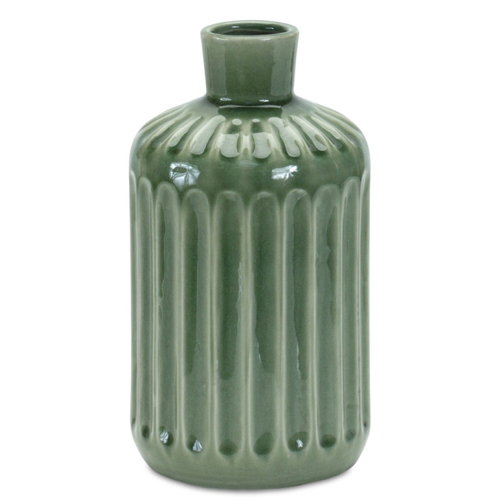 9.5" Green Terra Cotta Vase