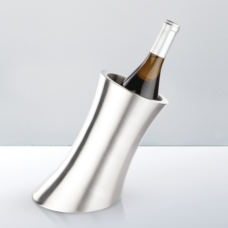 Convex Stainless Steel Wine Bottle Chiller by Viski