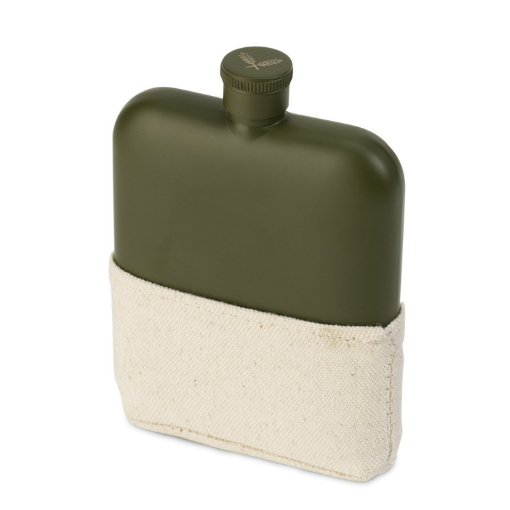 Matte Army Green Flask by Foster & Rye