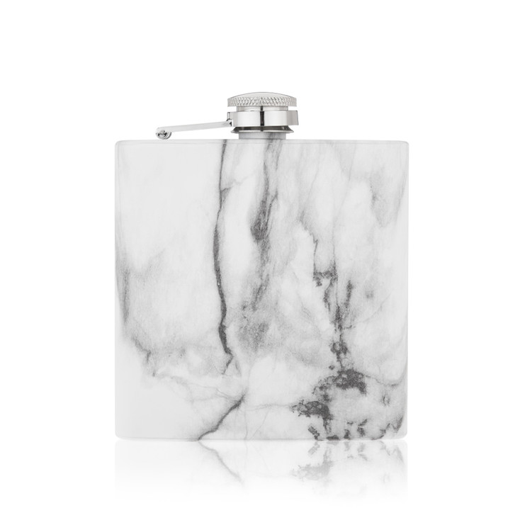 Marble 6oz Stainless Steel Flask by True