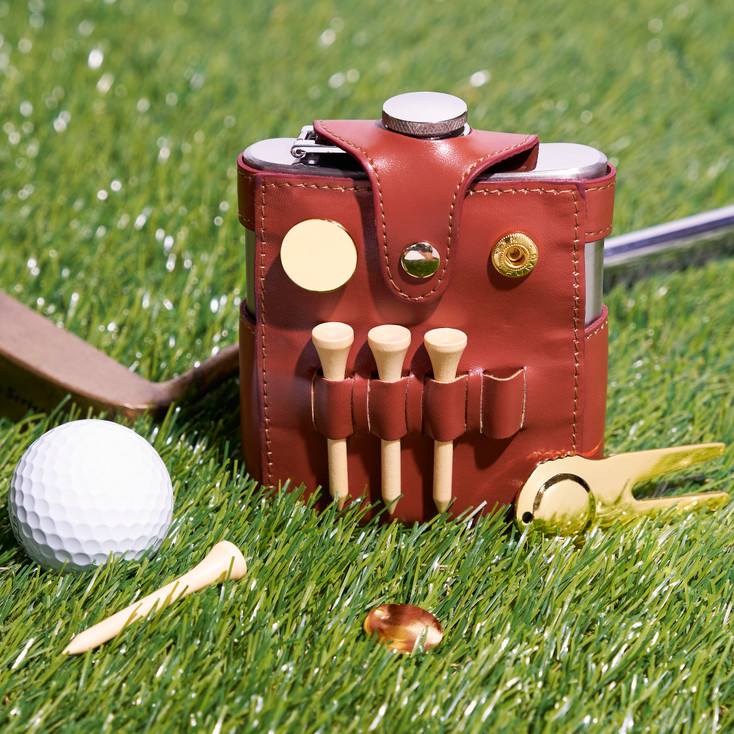 Golfer's Flask and Accessory Set by True