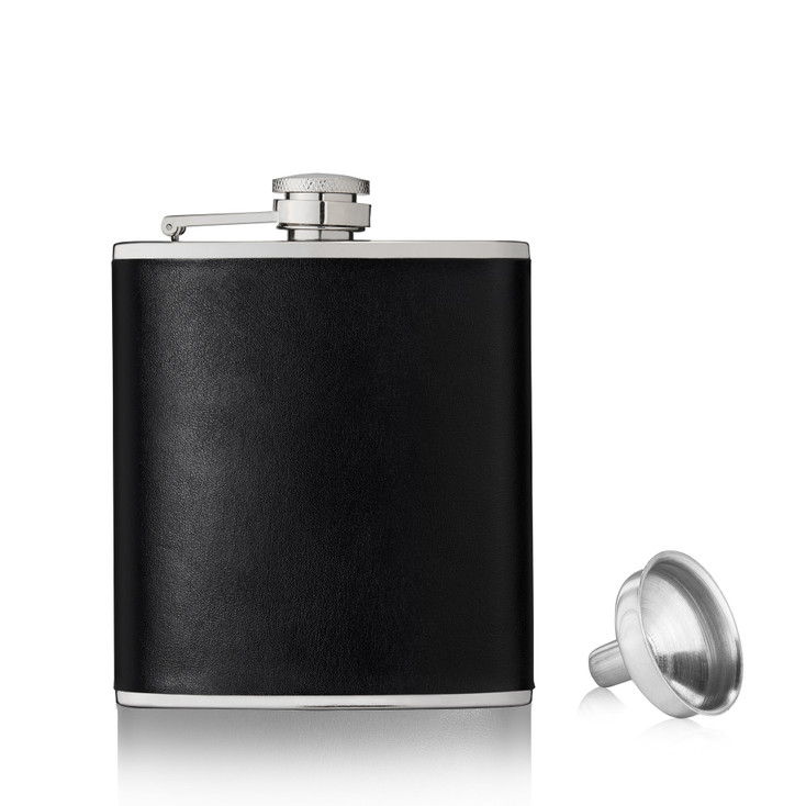 Monte Carlo: 6 oz Faux Leather Flask by True