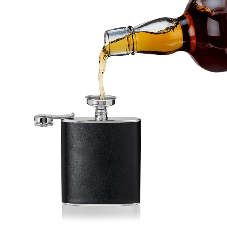 Monte Carlo: 6 oz Faux Leather Flask by True