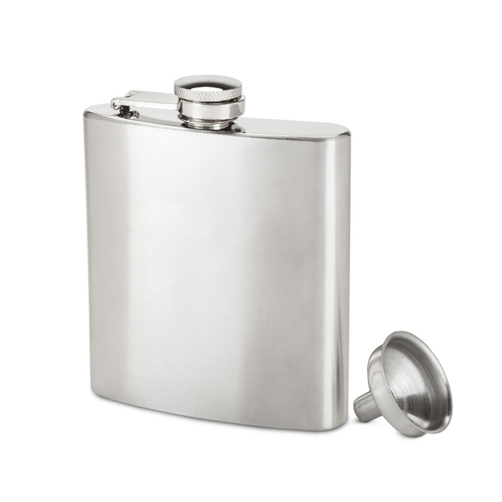 6oz Stainless Steel Flask with Funnel by True