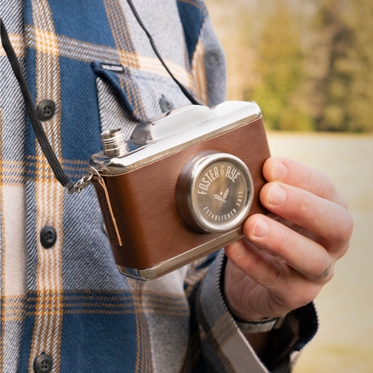 Stainless Steel Snapshot Flask by Foster & Rye