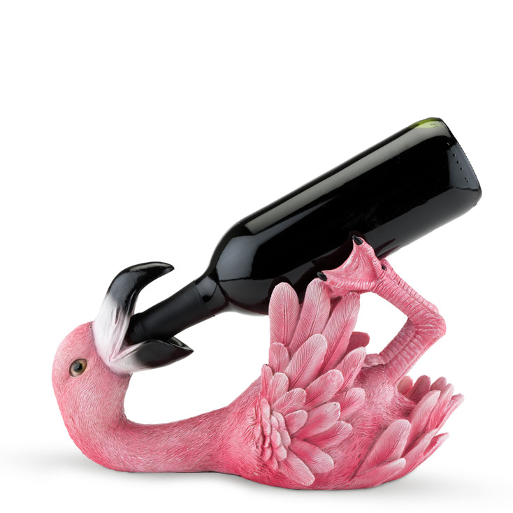 Polyresin Flirty Flamingo Bottle Holder by True
