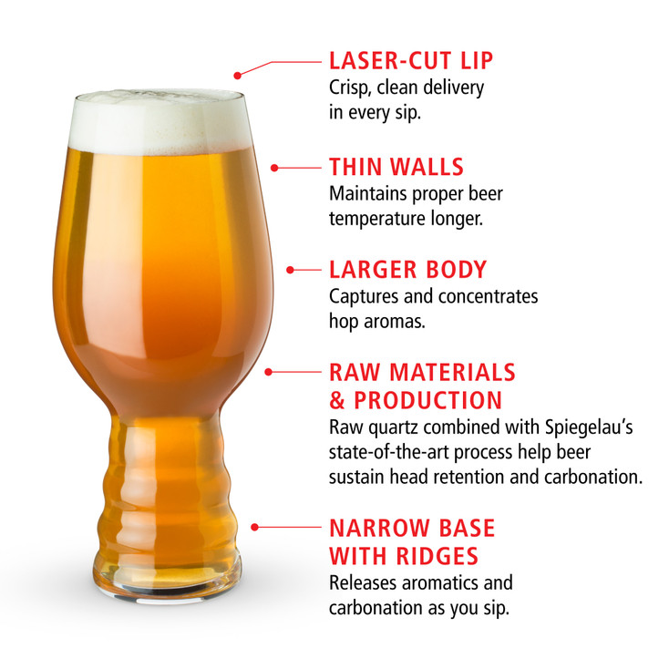 Spiegelau 19.1 oz Craft IPA Glasses, Set of 2