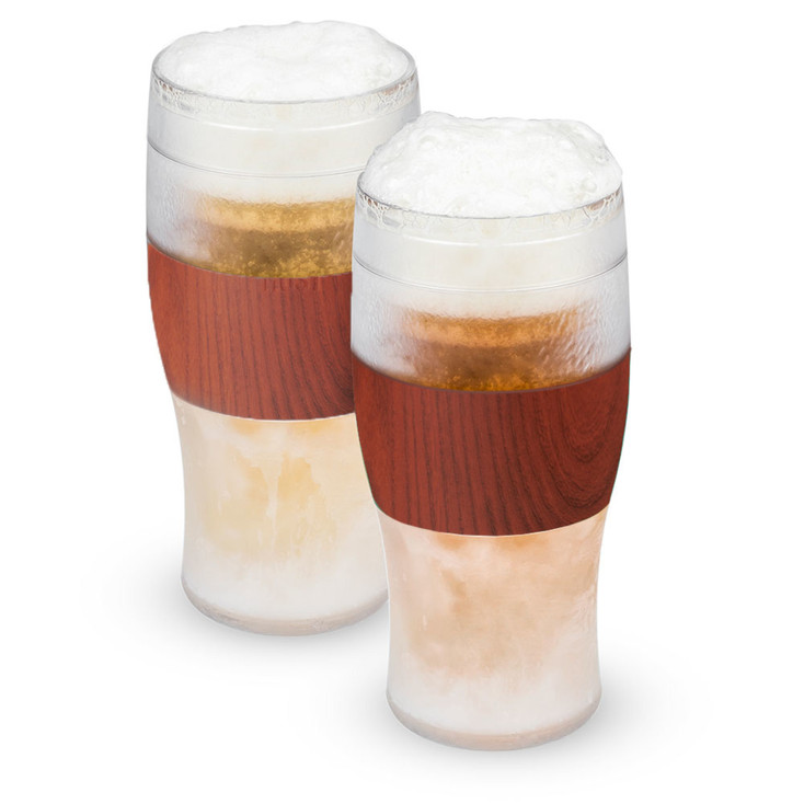 Beer FREEZE Glasses in Wood by Host, Set of 2