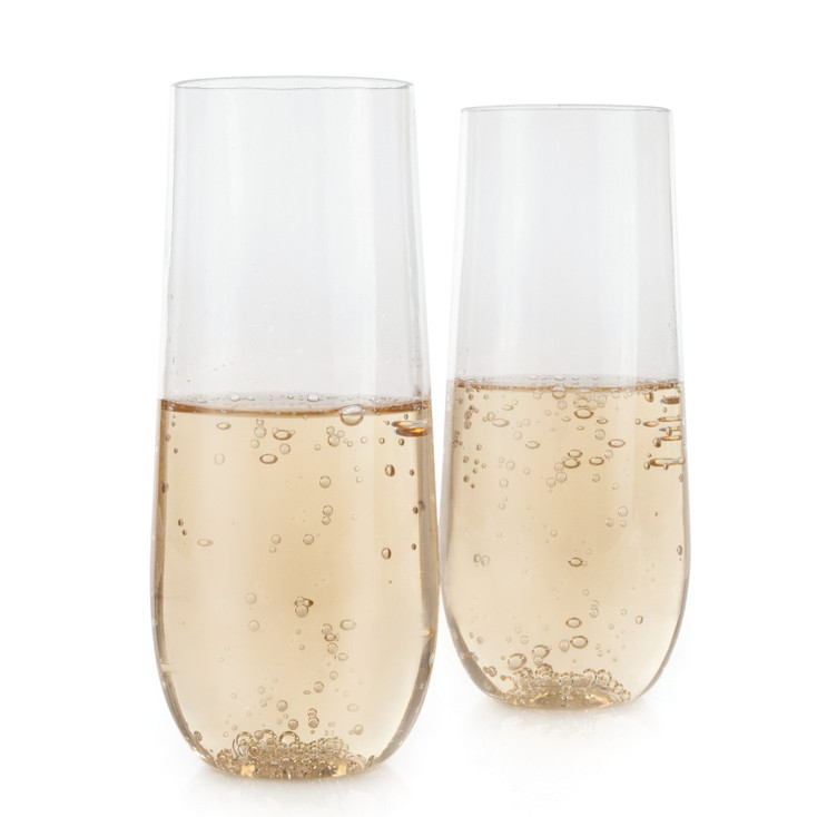 Flexi: Stemless Champagne Flutes by True, Set of 2