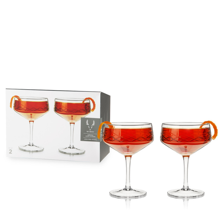 Admiral Coupe Glasses by Viski, Set of 2