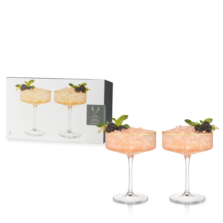 Meridian Coupe Glasses by Viski, Set of 2