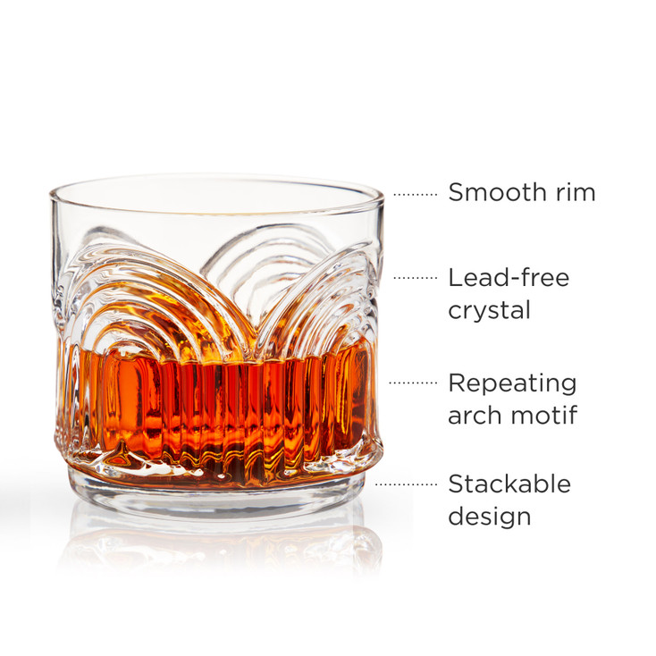 Beau Lowball Tumblers by Viski, Set of 4