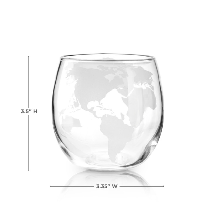 Globe Whiskey Tumblers by Viski, Set of 2
