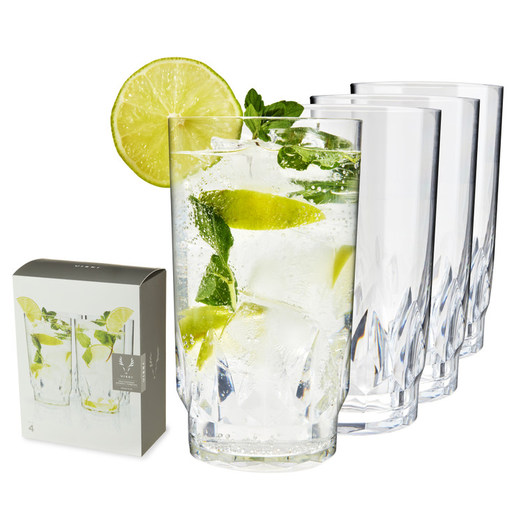 Shatterproof Highball Tumbler by Viski, Set of 4