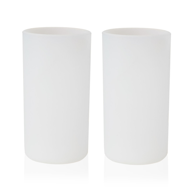 Flexi Clear Silicone Highball Tumblers by True, Set of 2