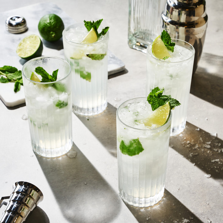 Reserve European Crystal Highball Tumblers by Viski, Set of 4