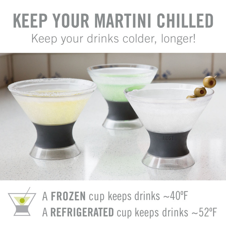 Martini FREEZE Glasses by Host, Set of 2