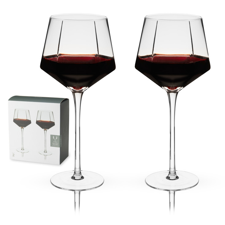 Seneca Wine Glasses by Viski, Set of 2