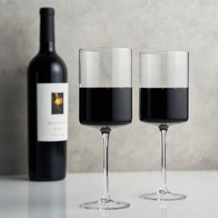 Laurel Red Wine Glasses by Viski, Set of 2