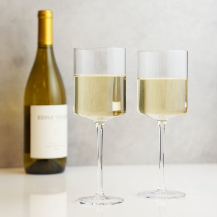 Laurel White Wine Glasses by Viski, Set of 2