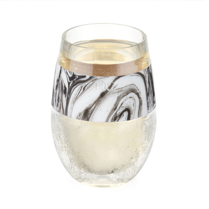 Wine FREEZE in Black Swirl Wine Glass by Host