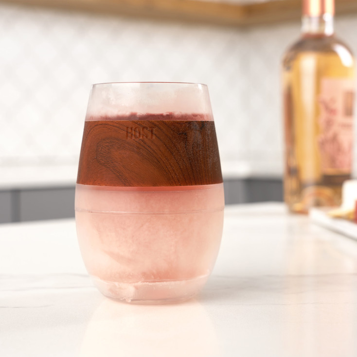 Wine FREEZE Cooling Cup in Wood Wine Glass by Host