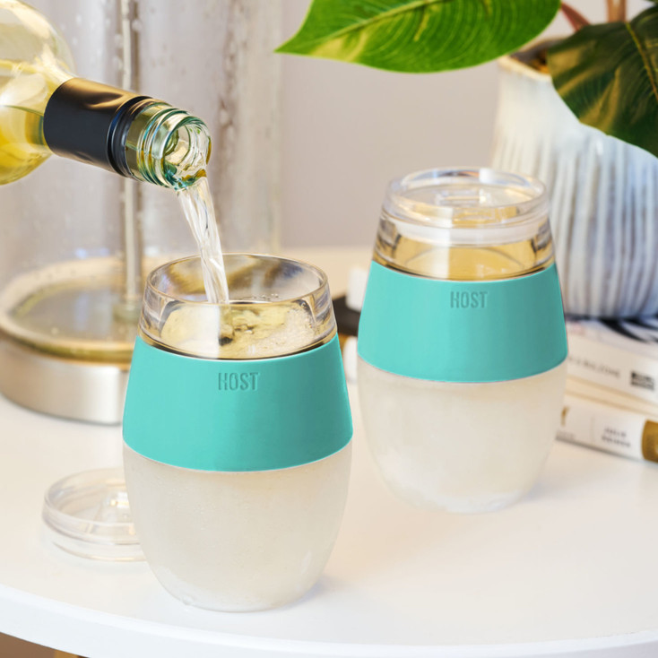 Wine FREEZE in Mint Wine Glasses by Host, Set of 2
