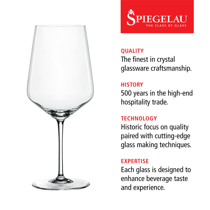 Spiegelau Style 22.2 oz Red Wine Glasses, Set of 4