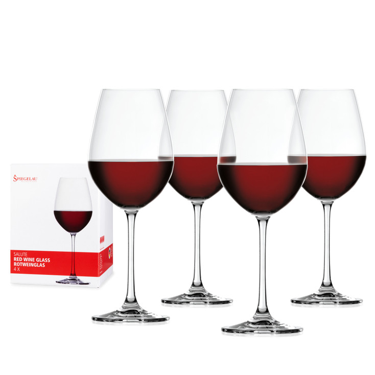 Spiegelau Salute 19.4 oz Red Wine Glasses, Set of 4