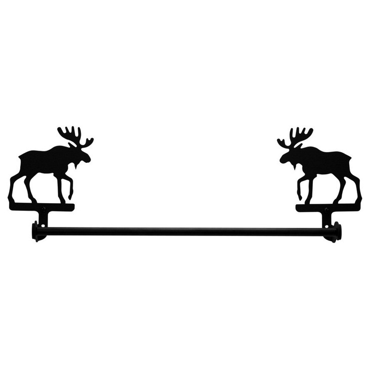 18" Moose Metal Hand Towel Bar