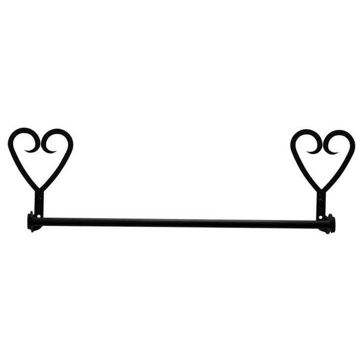 18" Heart Metal Hand Towel Bar