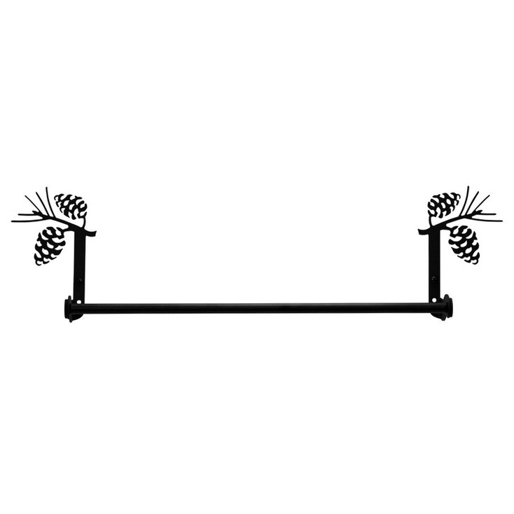 18" Pinecone Metal Hand Towel Bar