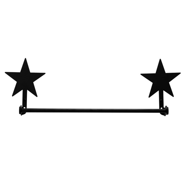 24" Star Metal Towel Bar