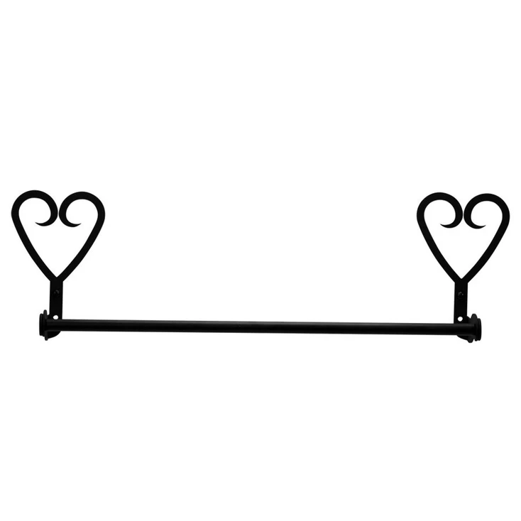 24" Heart Metal Towel Bar