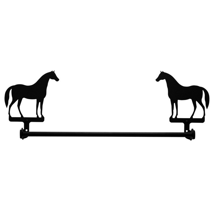24" Horse Metal Towel Bar
