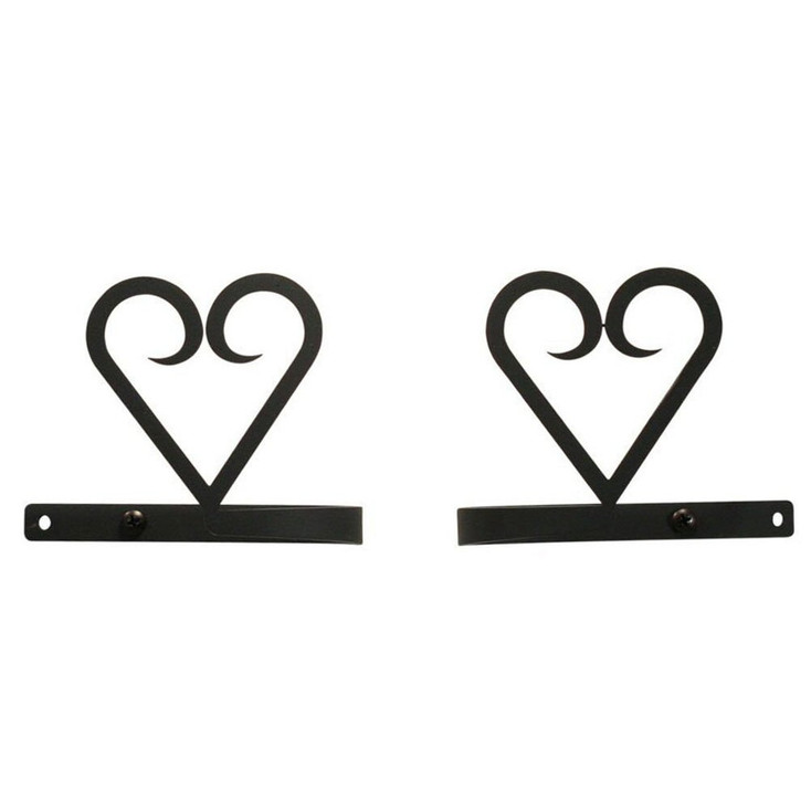 Heart Black Metal Curtain Tie Backs