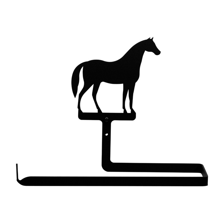 Horse Metal Paper Towel Holder - Horizontal Wall Mount