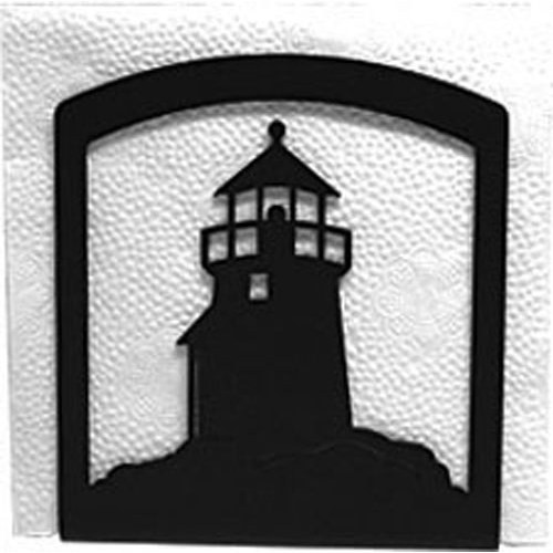 Lighthouse Black Metal Napkin Holder