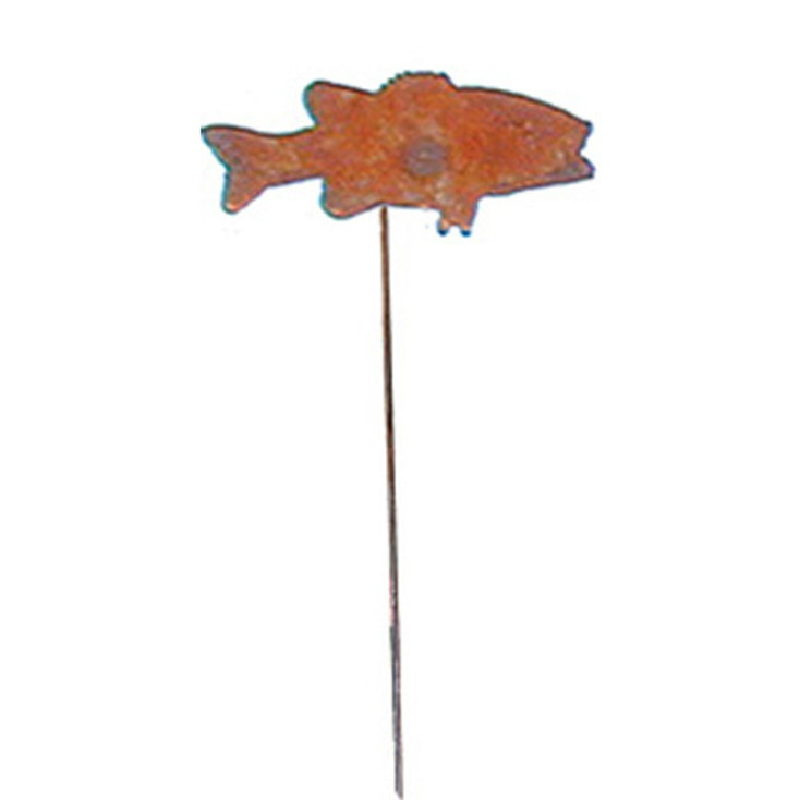 Fish Rusted Metal Garden Stake
