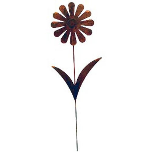 Daisy Rusted Metal Garden Stake Outdoor Decor Lawn & Garden