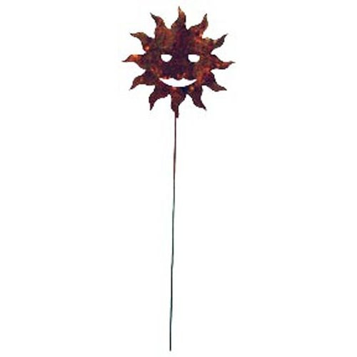 Sun Rusted Metal Garden Stake