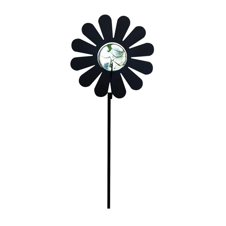 Flower Metal Garden Stake with Marble