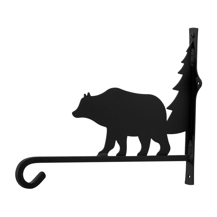 12" Bear and Tree Metal Plant Hanger